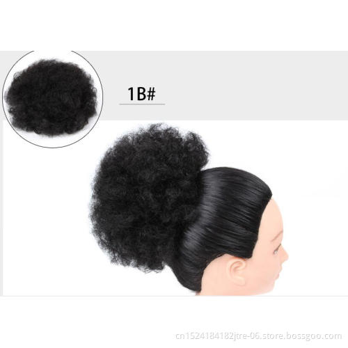 imported fiber fluffi puff ponytail hair piece supplier, synthetic full ponytail wig, updo ponytail hair bun extension unprocess
